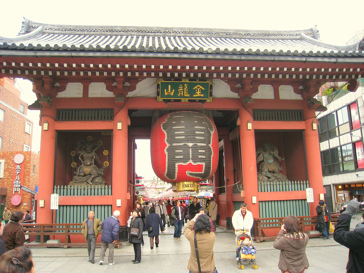 Asakusa - Kaminarimon Gate at the entrance to Senso-ji Temple in Asakusa