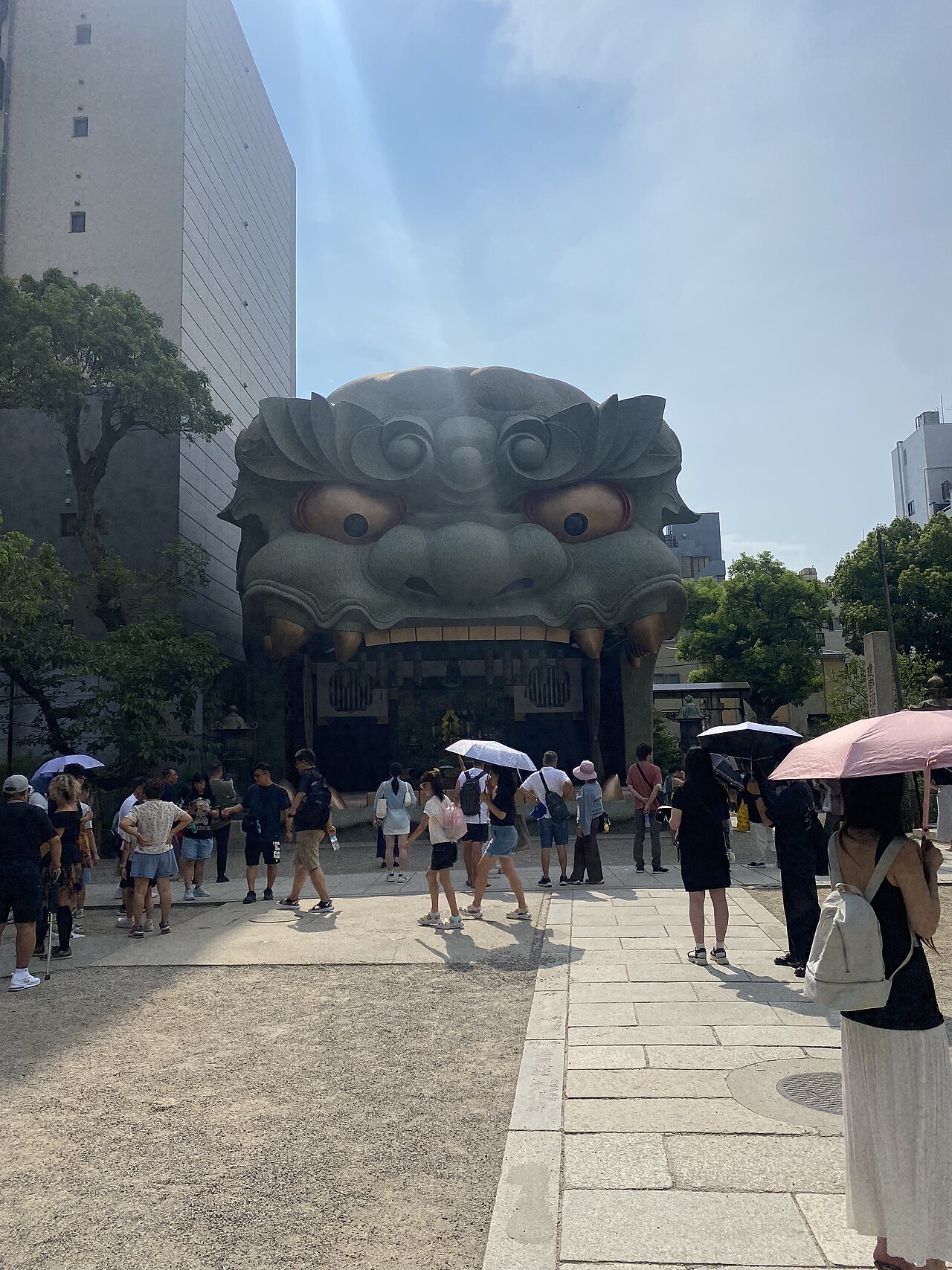 Namba Yasaka Shrine - The giant lion-head stage of Namba Yasaka Shrine